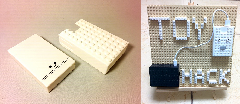 Cheero case that connects LEGO